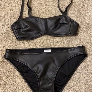 Leather bathing suit